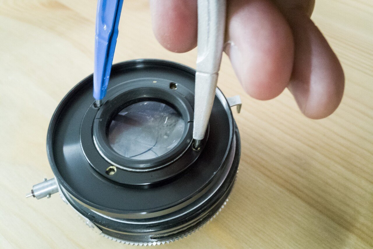 スプリングカメラ（蛇腹カメラ）レンズをEFマウント改造｜Fu->（Image