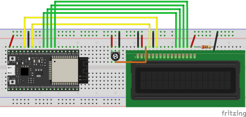 esp32_lcd_ブレッドボード