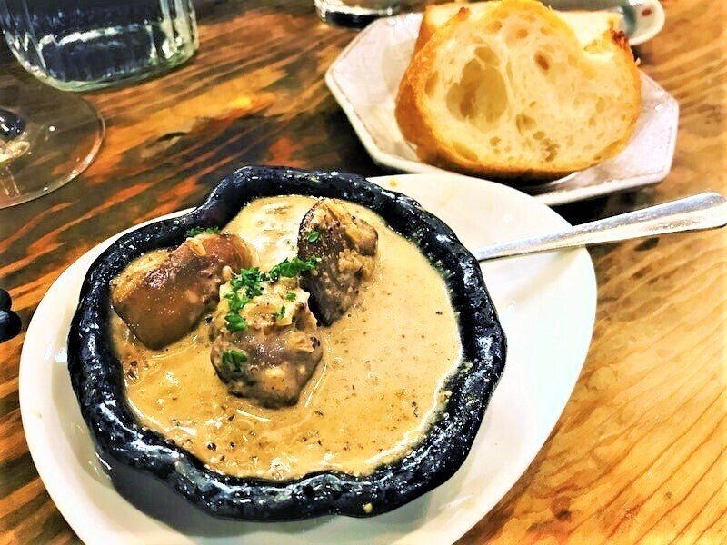 レシピ 鶏レバーのクリーム煮 マスタード風味 鶏肉 豚肉でも作れます 食の工房オフィスアルベロ イタリア料理教室 In 神戸 Note