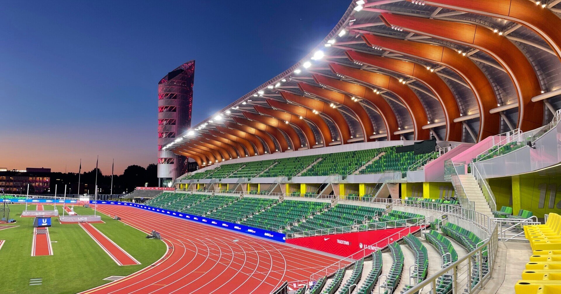 第十一回オリンピック大会と競技場 全米五輪選考会：心がときめくスタジアム（オレゴン大学Hayward