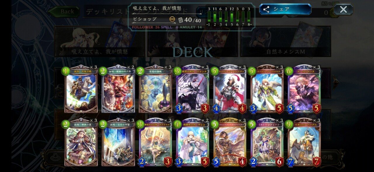 ファンデッキ紹介 ダークジャンヌ軸カウントビショップ キリノ テン Note