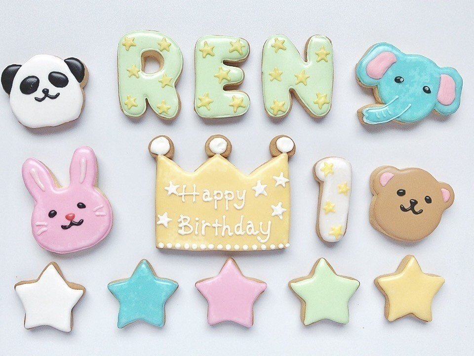 お誕生日クッキー アイシングクッキー シフォンケーキのお店 En Note