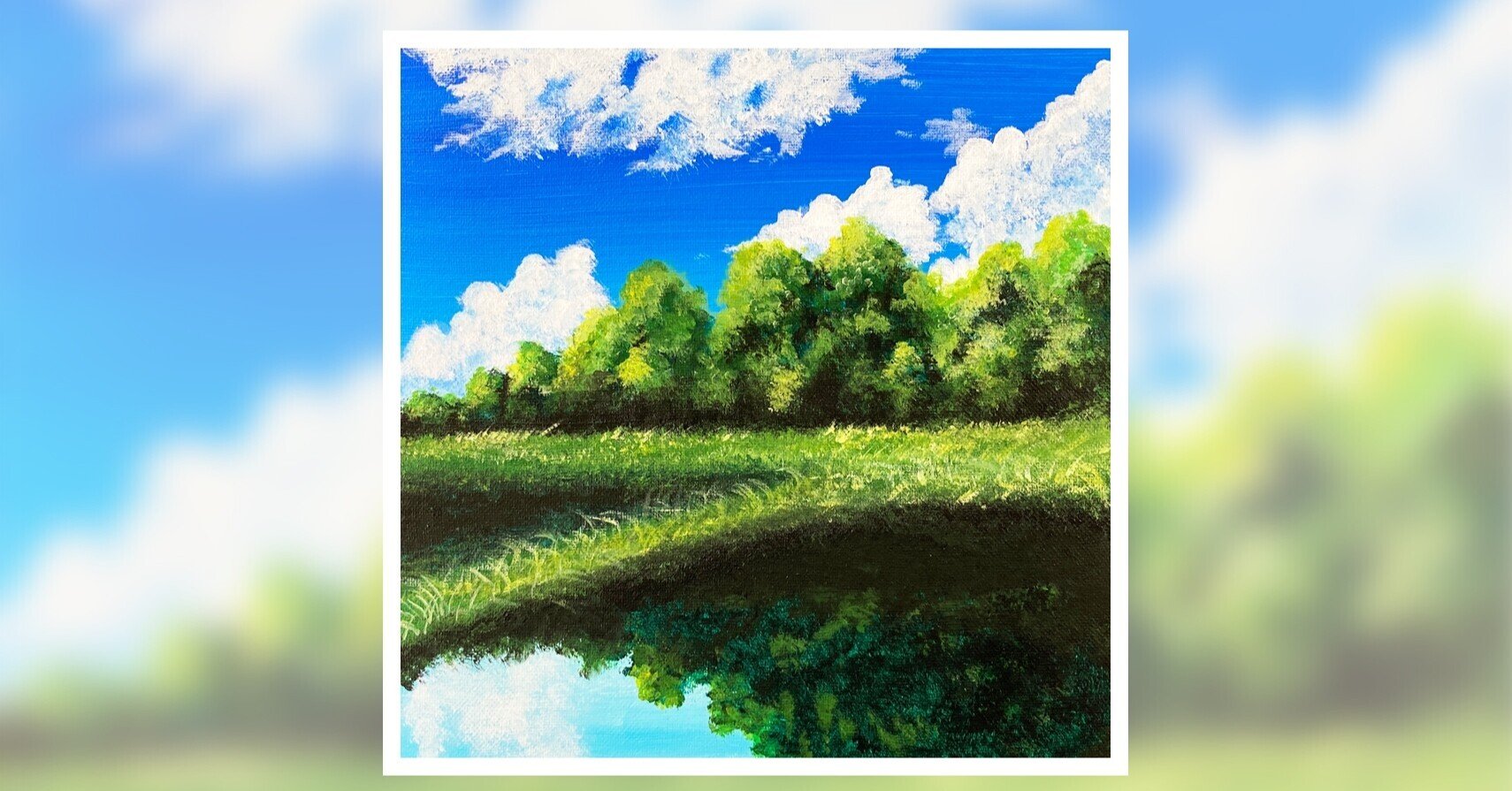 アクリル絵の具で 夏の風景 を簡単に描く方法 Junya Art Note アクリル絵の具で 夏の風景 を簡単に描く方法 Junya Art Note