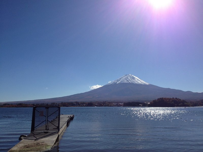 河口湖から望む富士山