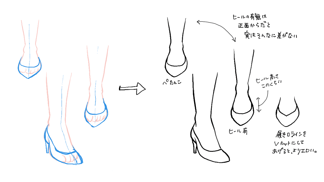 靴イラスト添削企画その1 パンプス ブーツの正面 踵を返す構図 みえ 靴illustrator Note 靴イラスト添削企画その1 パンプス ブーツの正面 踵を返す構図 みえ 靴illustrator Note