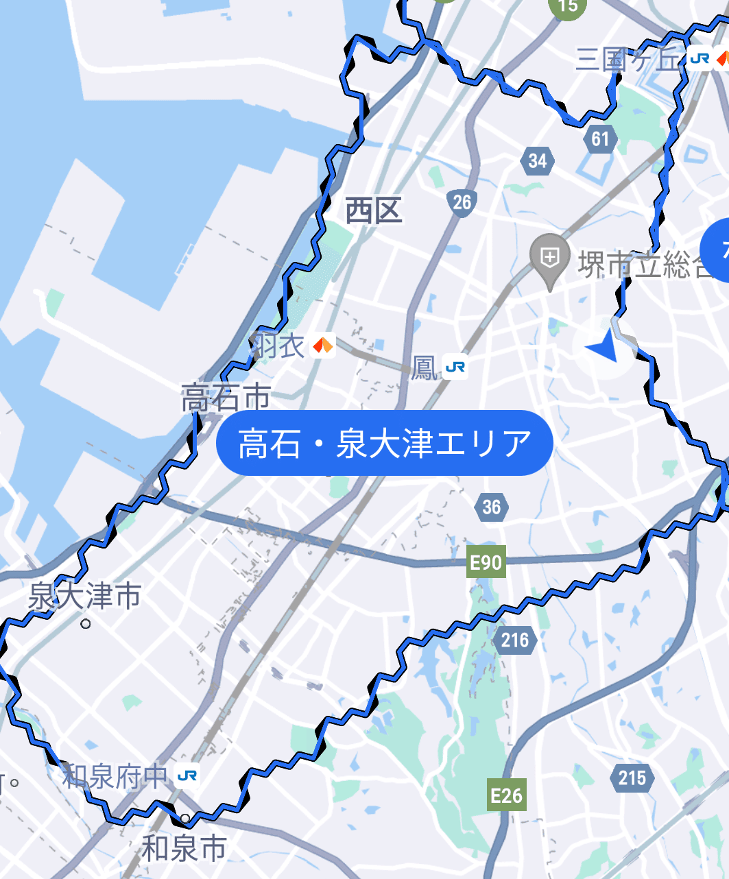 初心者必見】大阪府ウーバー配達『高石・泉大津エリア』を更にエリア 