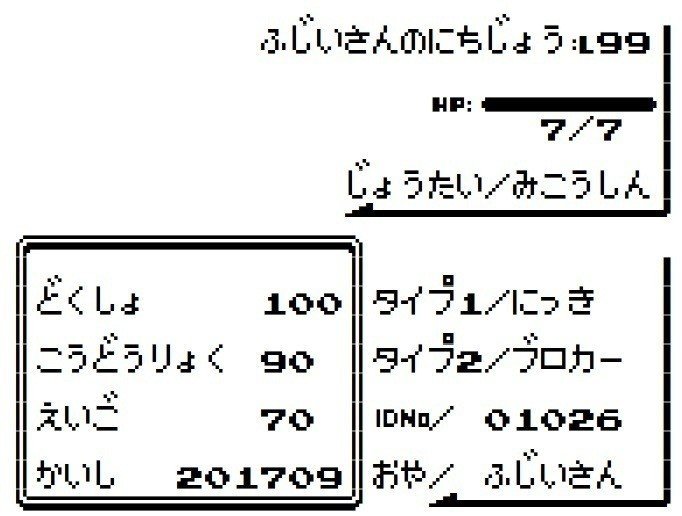私のポケモンステータス風カード ふじいさん Note 私のポケモンステータス風カード ふじいさん Note