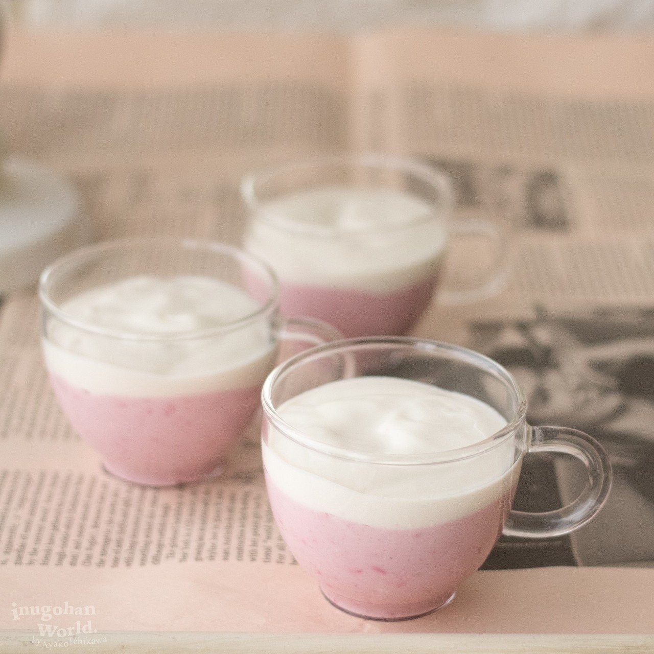 混ぜるだけ簡単 いちごヨーグルトラテ 手作り犬おやつレシピ 単品購入 いちかわあやこ 犬ごはん先生 Note