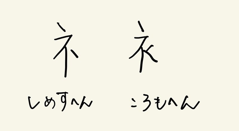 ころもへん 書き順 ころもへん 書き順