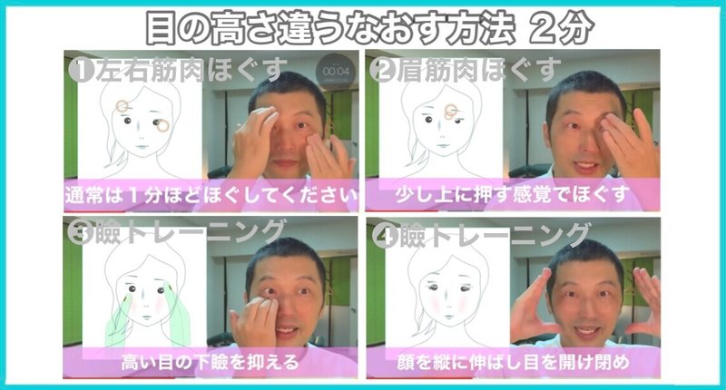 目の高さが違う 原因と揃える矯正方法 お顔の整体師 戸塚哲春 Note