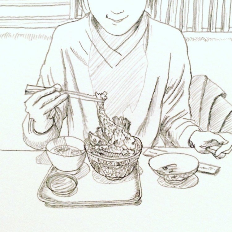 イラスト 天丼 まる Note