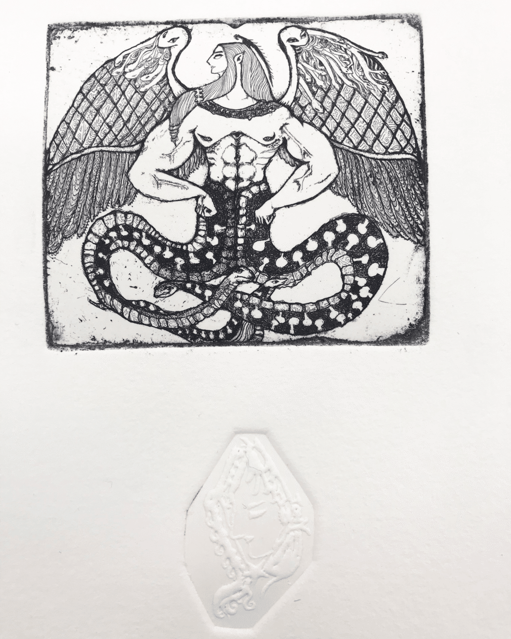 【海外製】銅版画 mshop 銅版画 cu03 青い小鳥のかくれんぼ