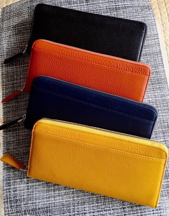 大人の好きな触り心地良い柔らかいナチュラルシュリンクレザー使用のオリジナルお財布 Citron Note