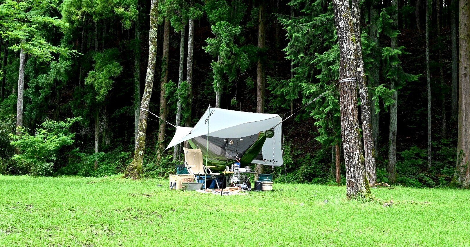 KAMMOK Mantis UL ハンモック　ツリーストラップなし カモック マンティスUL 初めてのハンモック設営 ロープワーク
