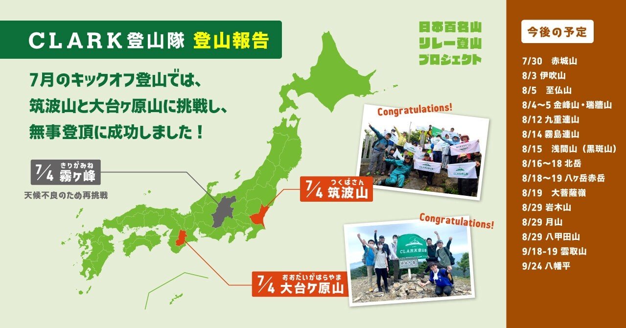 日本百名山を高校生がリレー形式で登り 百座達成を目指すプロジェクトがスタートしました クラーク広報室 クラーク記念国際高等学校 Note