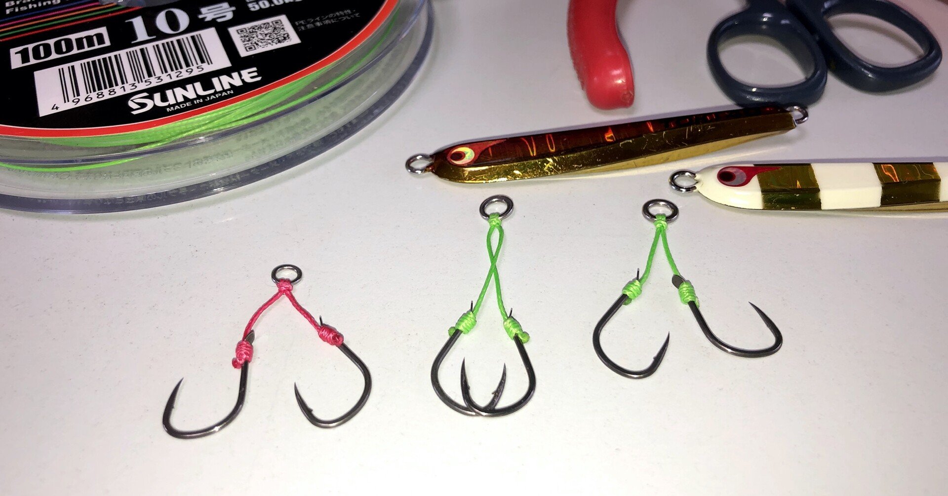 真鯛ジギング】慣れれば簡単、あっという間の自作アシストフック