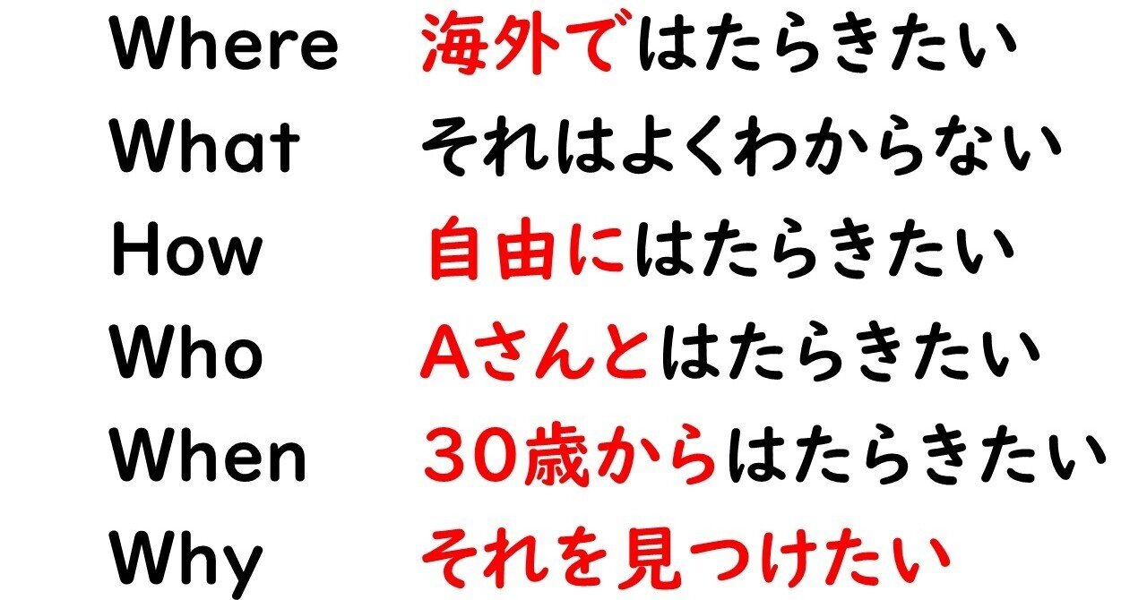 5w1h で はたらく をデザインする 世界の普通から Note