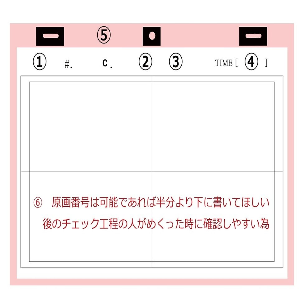 基礎 レイアウト用紙への指示書き 益山亮司 商業アニメ演出 Note
