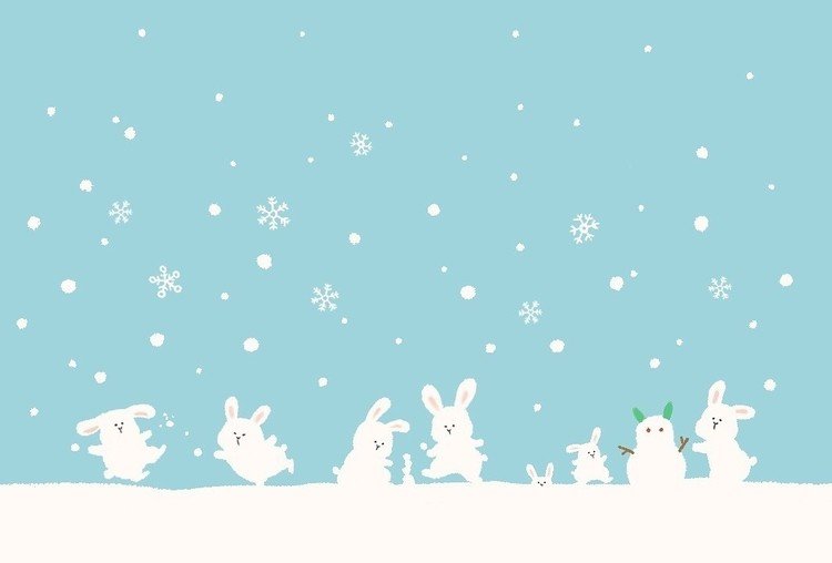 雪の朝
#うさぎ #ウサギ #rabbit #イラスト