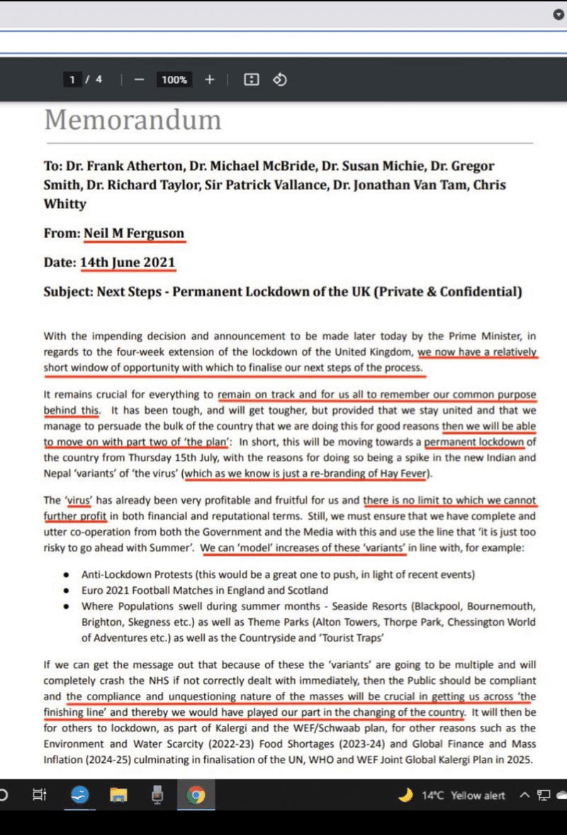 イギリスのコロナ政策のリーク情報 情報局wake Note