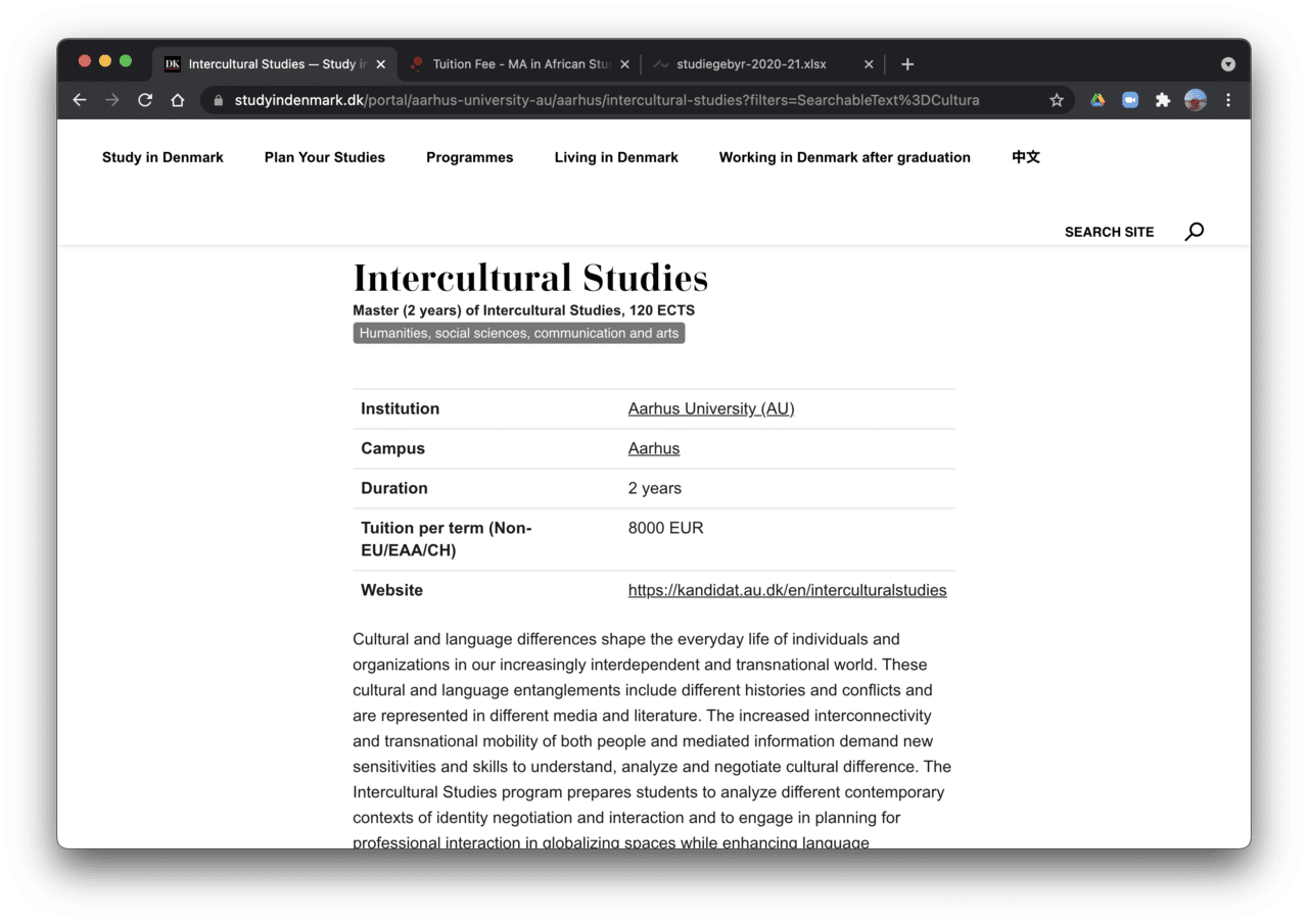 デンマークの大学・大学院の探し方 Living in Denmark