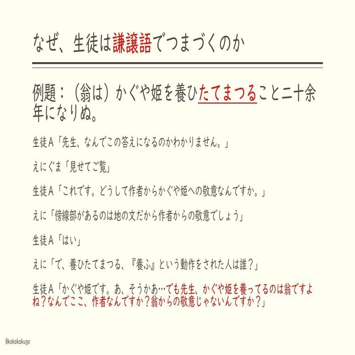 古文の敬語の導入で注意していること えにぐま Note