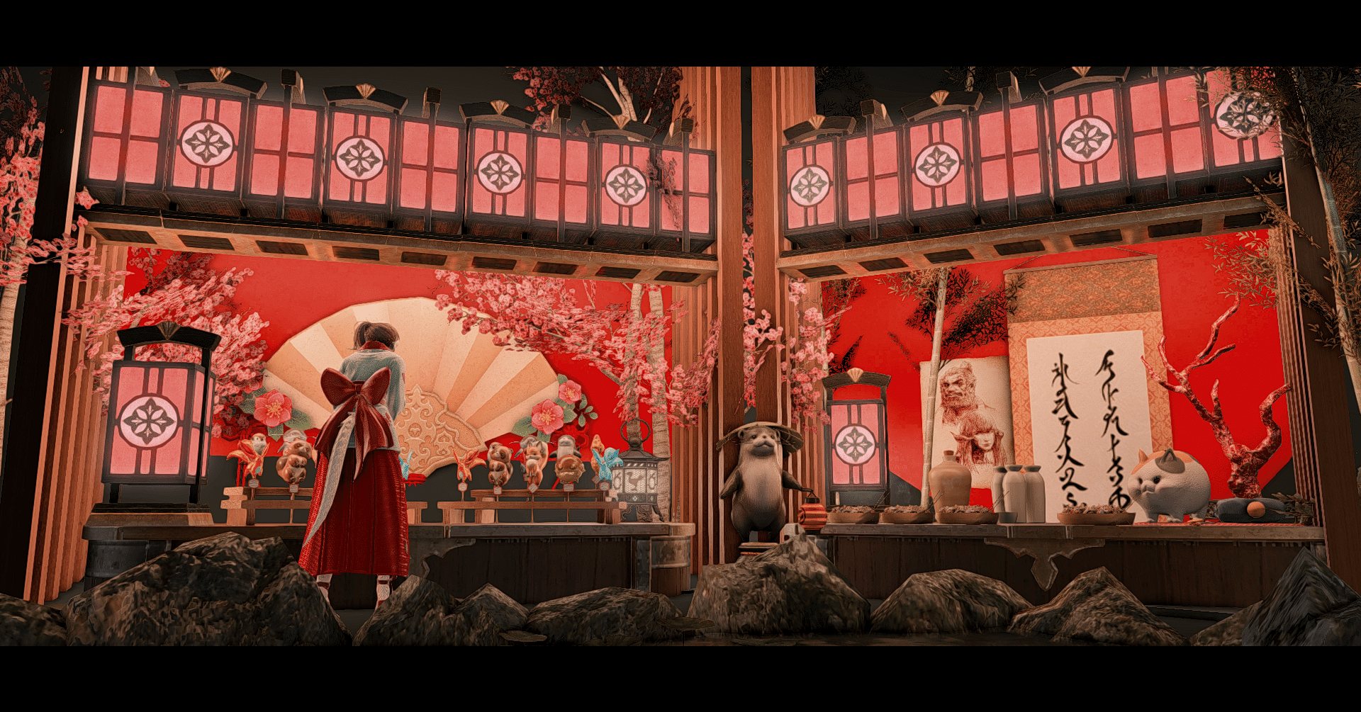 Ff14 幻想的な夏祭りの光景 和風スタジオ 夕杪夏 Gaiadc Tiamat Ff14ハウス探訪 Note