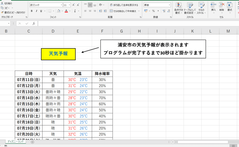 Disney Land の情報をvbaでまとめてみました オラフ Note Disney Land の情報をvbaでまとめてみました オラフ Note