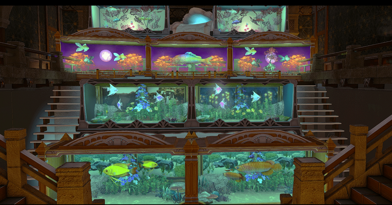 Ff14 鮮やかな魚たちに魅せられるff14淡水魚水族館 Elementaldc Typhen Ff14ハウス探訪 Note