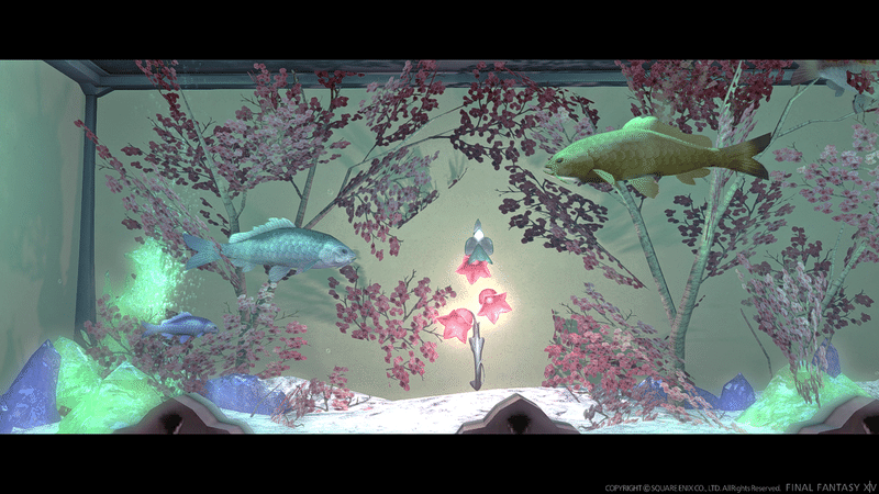 Ff14 鮮やかな魚たちに魅せられるff14淡水魚水族館 Elementaldc Typhen Ff14ハウス探訪 Note