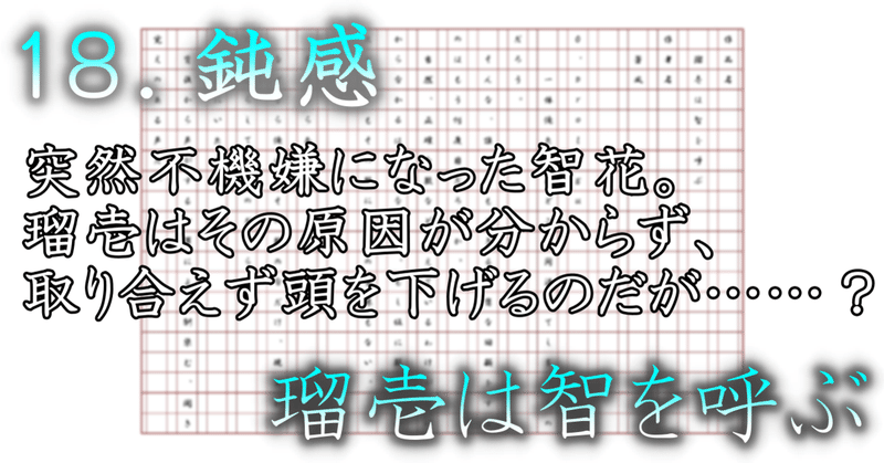 １８．鈍感／瑠壱は智を呼ぶ