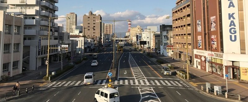 歩道橋の上