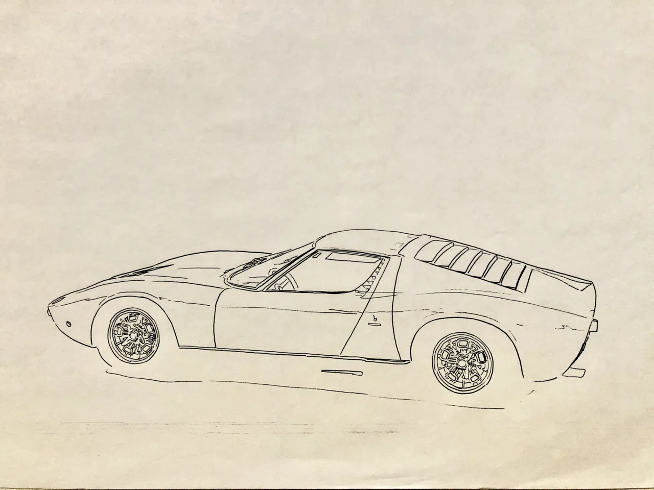 ランボルギーニ ミウラ イラスト｜nogtac