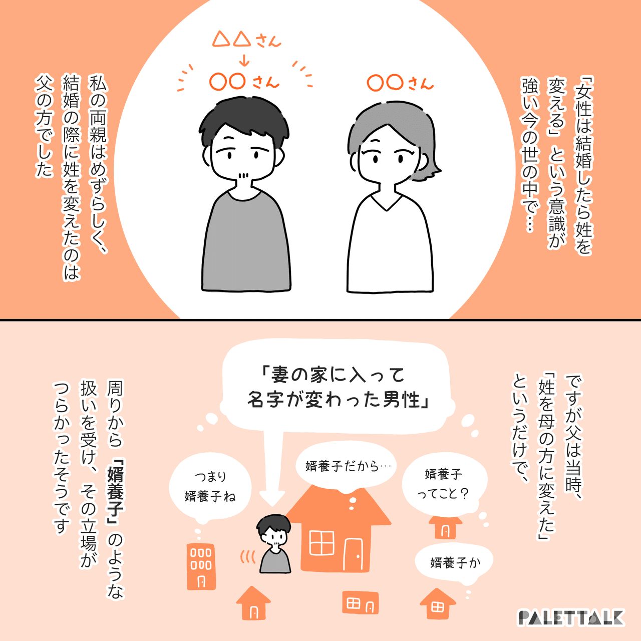 婿養子 と選択的夫婦別姓 名字を変えたら その家の言うことを聞かなきゃいけない そんな父を見て思ったこと 漫画でわかるlgbtq パレットーク Note