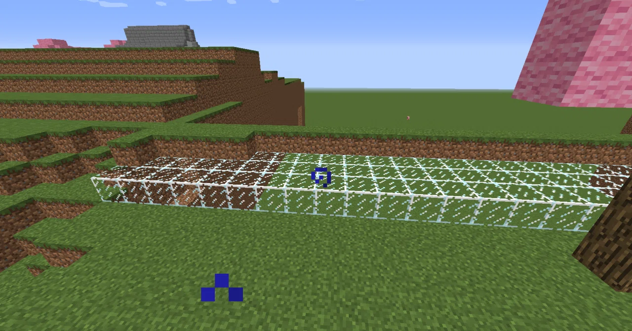 コマンドミスって Grass Block 草ブロック じゃなくてglass ガラス を出しちゃいました いえい ちょこみんと Note