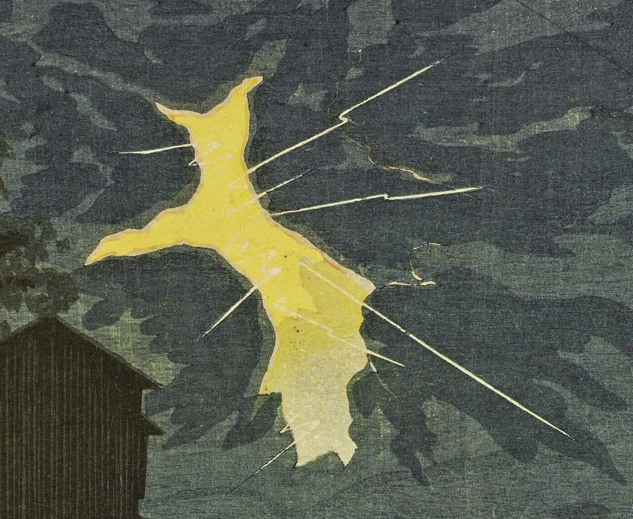 雷が落ちる瞬間を捉えた浮世絵を集めてみた｜太田記念美術館