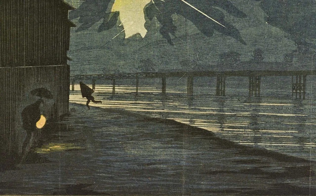 雷が落ちる瞬間を捉えた浮世絵を集めてみた｜太田記念美術館