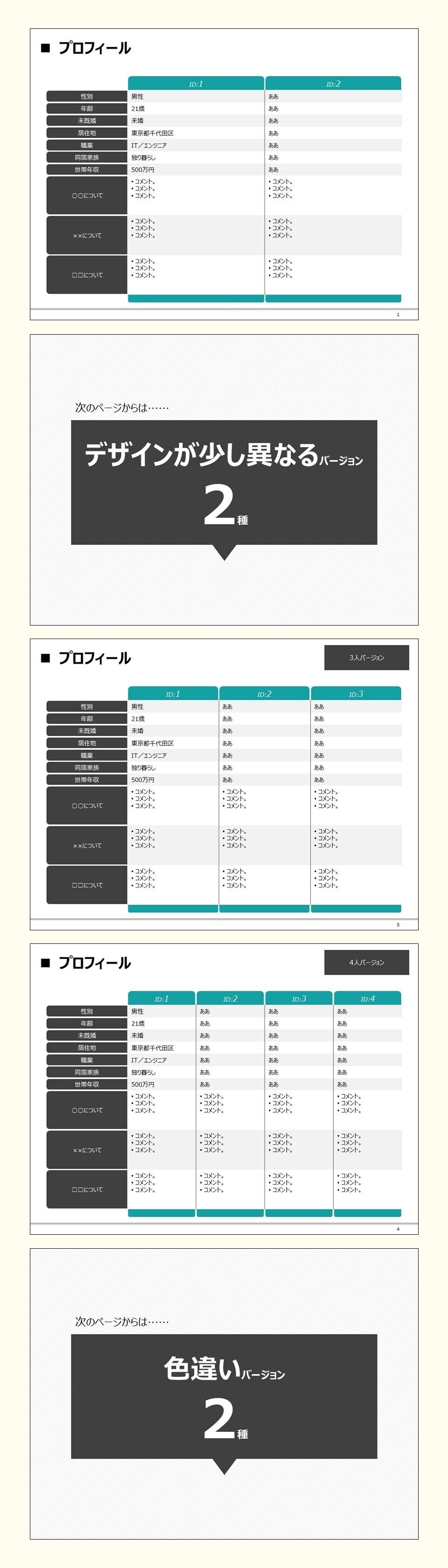 2_contents_下部のカラーバーがオシャレなプロフィールページのテンプレ_1-1