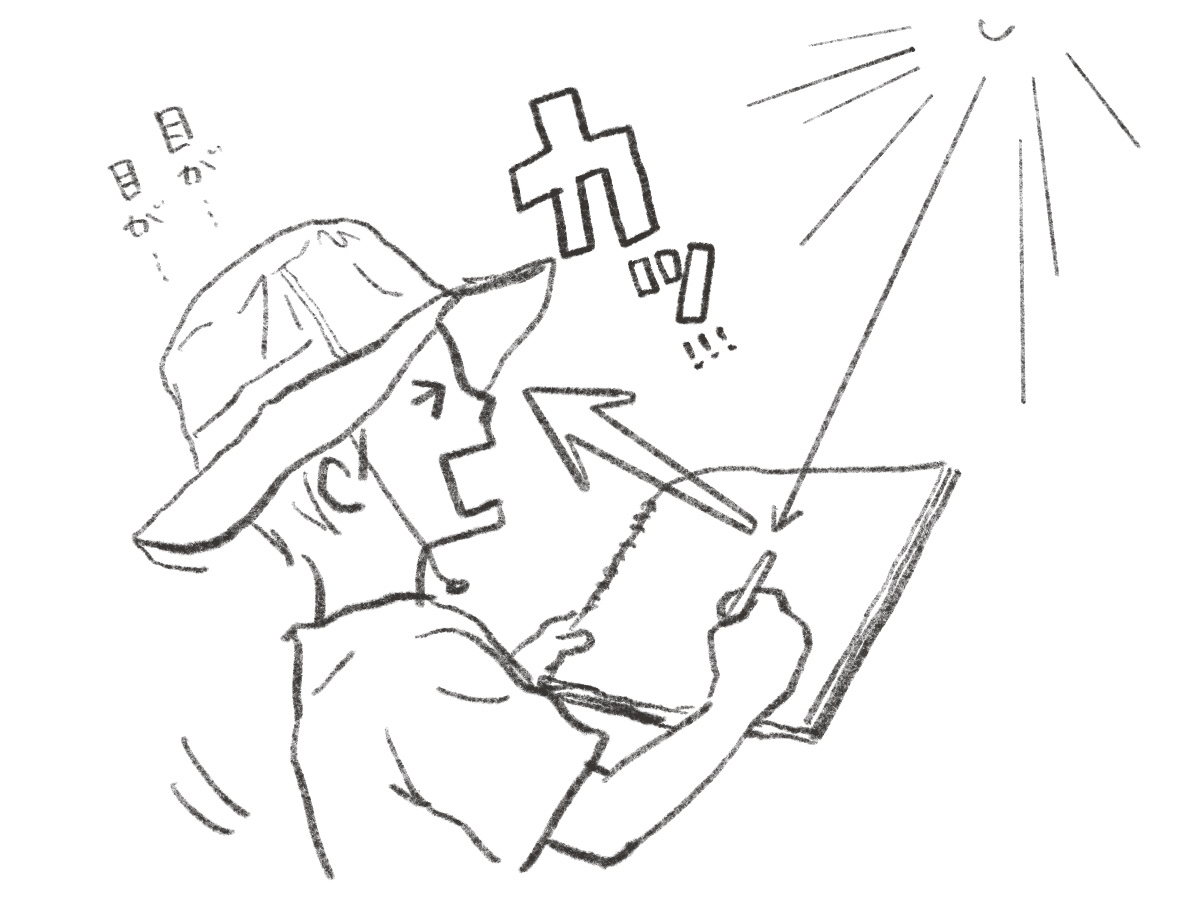 眩しい季節になって 野外スケッチでしょっちゅう色を見失うんだが 先輩方はどうしているんだろう にしはらあやこ Note 眩しい季節になって 野外スケッチでしょっちゅう色を見失うんだが 先輩方はどうしているんだろう にしはらあやこ Note