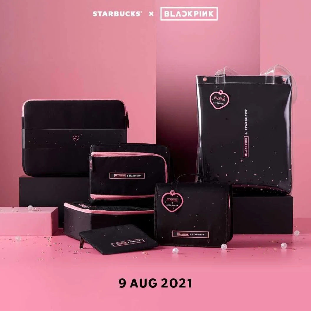 [希少]BLACKPINK✖️Starbucksコラボ　バッグ BLACKPINK x Starbucks Tote Bag Black & Pink Color Limited | eBay
