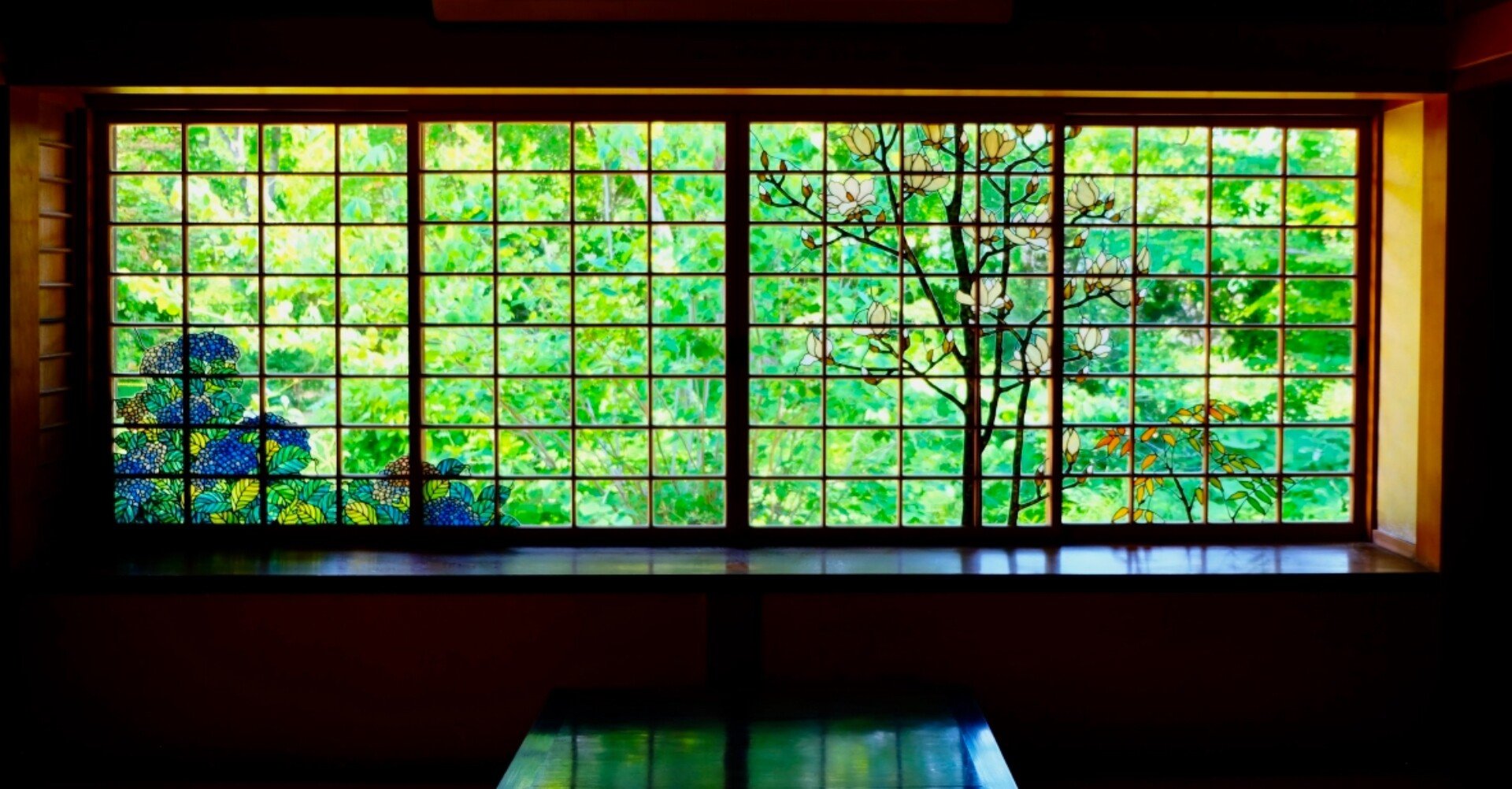 ステンドグラス　小さな街並みと四季の訪れ　計4件 ステンドグラス 小さな街並みと四季の訪れ 計4件 ステンドグラス