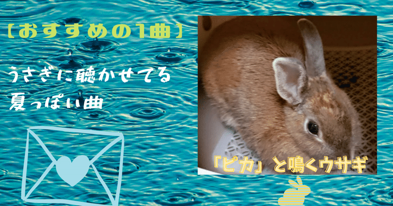 うさぎに聴かせてる夏っぽい曲 Clowd 夏の微熱 背文字で スキ と伝えたいウサギのポリアンナ 音卯風矢 フォロバ100 Note
