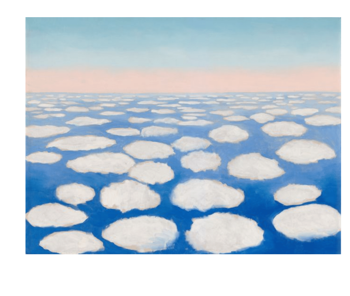 【絵画】青空の中の雲 絵画】青空の中の雲