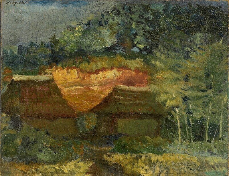 三岸黄太郎、【風景】、希少な大判額装用画集より、美品、日本人画家 三岸好太郎、【黒い金魚】、新品高級額 額装付、年代物・希少