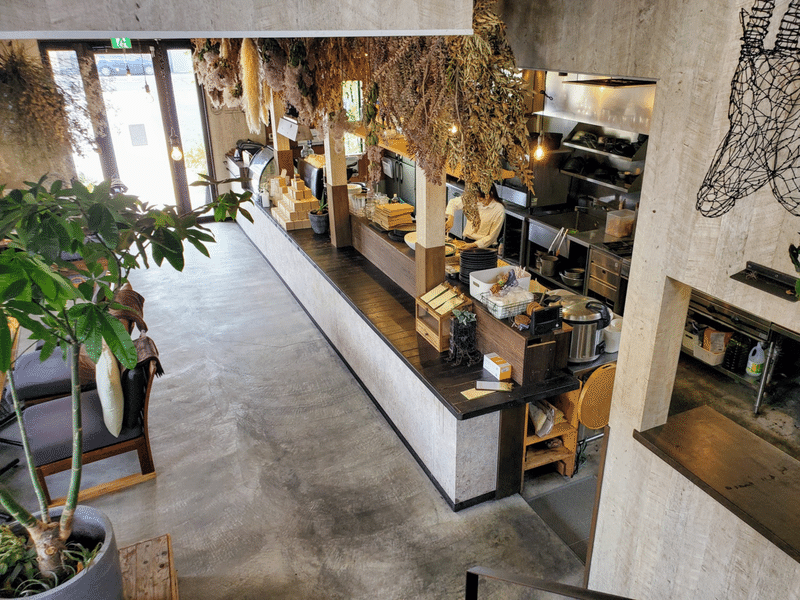福山『BLUGRE CAFE 』(ブルグリカフェ) 内装