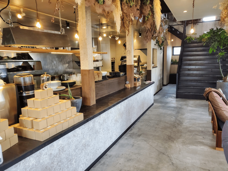 福山『BLUGRE CAFE 』(ブルグリカフェ) 内装
