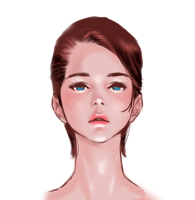 顔の絵最難関 アオリアングルの顔の描き方 マエコ Note