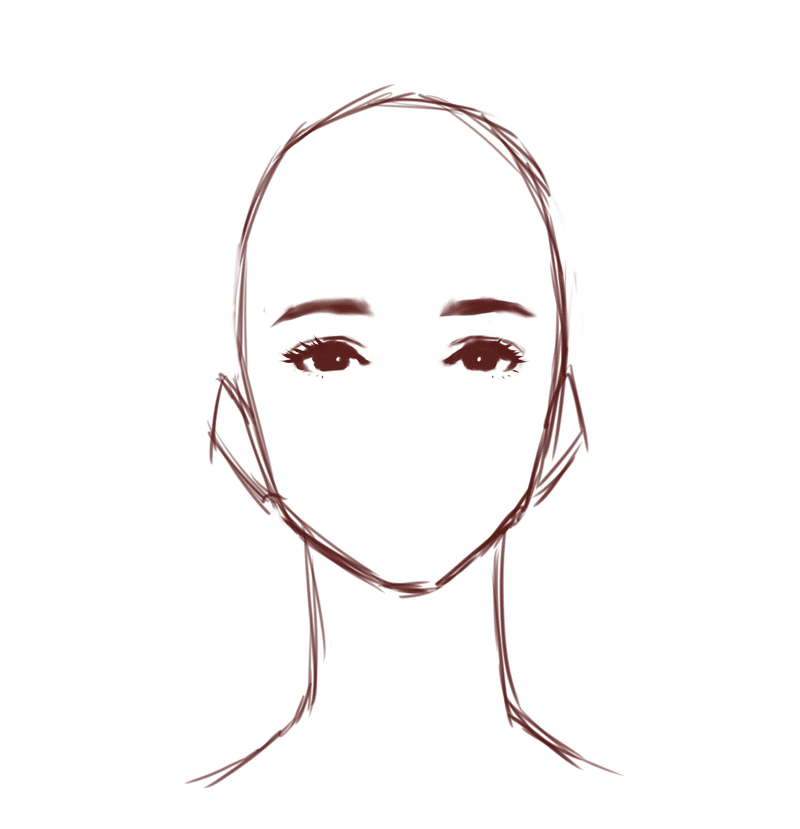顔の絵最難関 アオリアングルの顔の描き方 マエコ Note