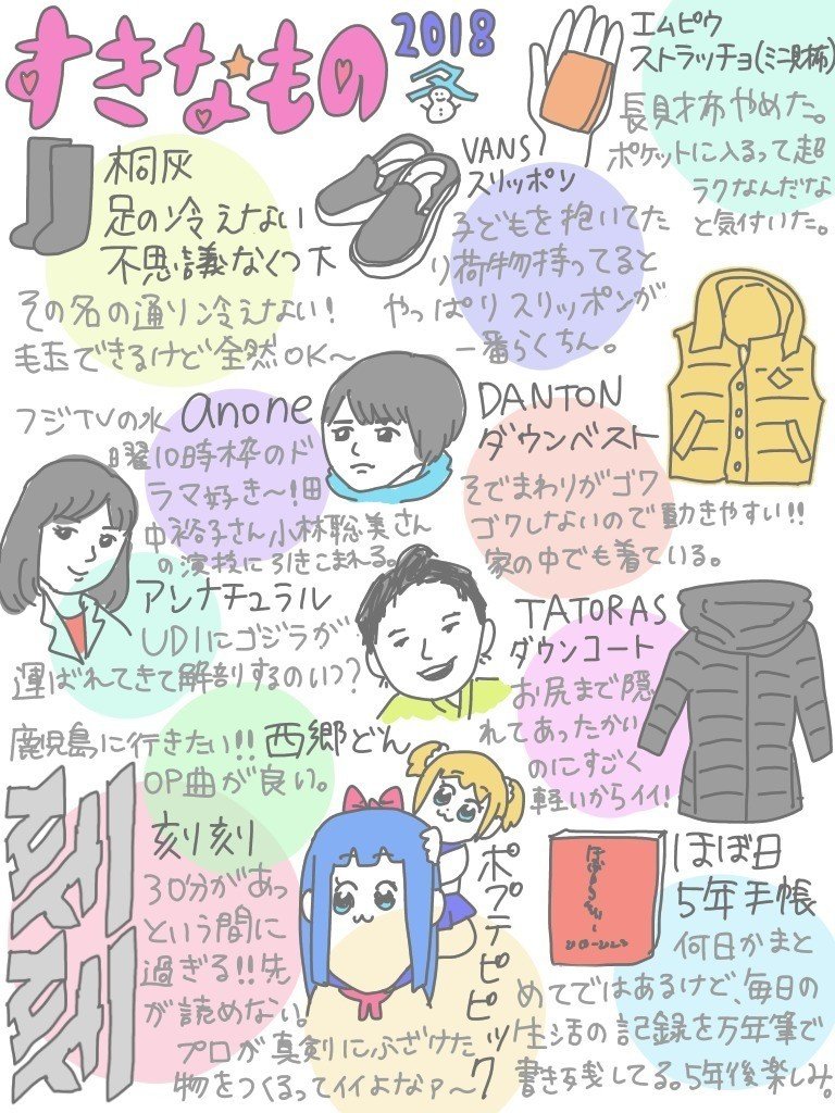 イラスト すきなもの18冬 こしいみほ Note