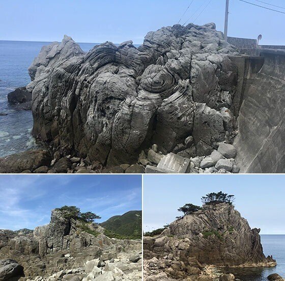 渦巻く岩